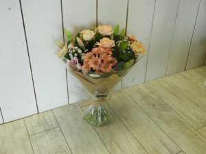 flowers hand tied pretty pastels